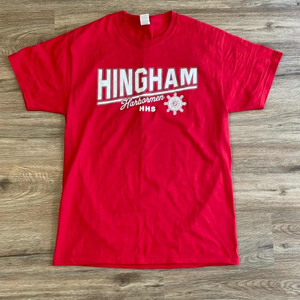 Hingham Harbormen MA Fruit of the Loom Cotton Red T-Shirt
